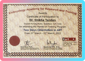 EART two-day orientation in ART certificate