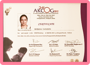 34th AKCOG 2012 participation certificate